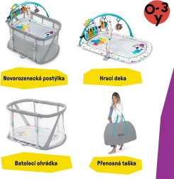 Baby Einstein 3-in-1 Babybett und Spiellaufstall mit Klavier Kick & Snooze