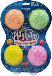 PlayFoam Boule glitzerndes Set mit 4 Farben – nicht schmutzende Knetmasse