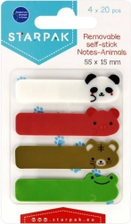 Tierische selbstklebende Index‑Register, 4 Farben