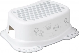 Rutschfestes Kinder-Trittstufe fürs Badezimmer mit Eulenmotiv, weiß