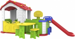 Kindergarten-Spielhaus 5-in-1 mit rotem Dach
