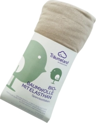 Träumeland Spannbettlaken aus Bio-Baumwolle mit Elasthan 40 × 90 cm Taupe