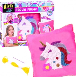 Kreativset zur Herstellung eines Einhorn-Kissens mit Pailletten