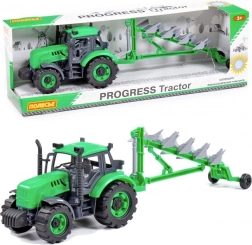 Grüner Traktor mit Pflug und Schwungrad POLESIE
