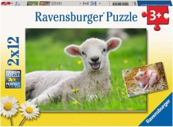 Ravensburger Puzzle Nutztiere 2×12 Teile