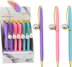 Metallstift mit Perle blaue Tinte 1,0 mm