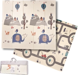 Faltbare beidseitige Schaum-Lernmatte Straße/Wald