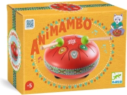 Djeco Animambo roter Zungentrommel mit Notenkarten