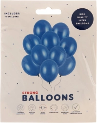 Perlmuttblaue Latexballons 27 cm (10 Stk.)