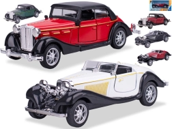 Metallmodell eines Oldtimers mit Rückziehmotor