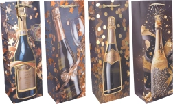 Geschenktüte für eine Flasche M 35 × 12 × 9 cm Ganzjährig - 1 Stück