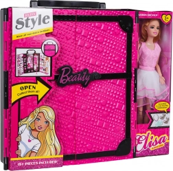 Mega-Garderoben-Set mit Puppe