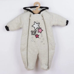 Winter-Babyoverall mit Kapuze KOALA Star Vibes rosa