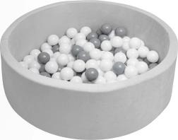 Trockener Kinderballpool mit Bällen NEW BABY grau