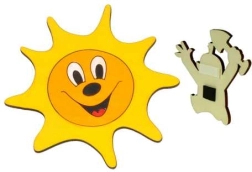 Dodo dekorativer Holzmagnet Sonnenschein