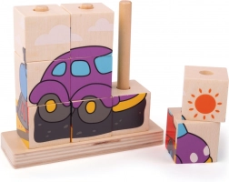 Holzpuzzle Bigjigs Baby Verkehrsmittel