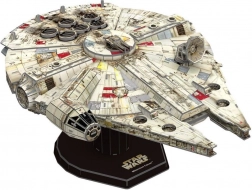4D Papiermodell STAR WARS Millennium Falcon mit Standfuß