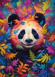 Puzzle Panda im Regenbogenwald 1000 Teile