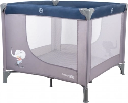 Kinderlaufstall FREEON Elefant – grau/blau