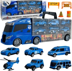Lastwagen mit Transporter 3in1 Blaue Polizei