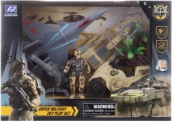 Militär-Set mit Kampfjet, Motorrad und Wasserscooter