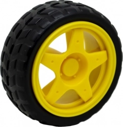 Kunststoffrad mit Reifen für Arduino-Roboter 65 mm