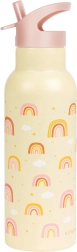 A Little Lovely Company Edelstahl-Trinkflasche 500 ml – Regenbogen