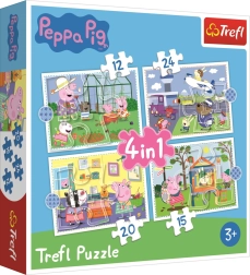 Puzzle 4v1 Peppa Pig für Kinder 3+