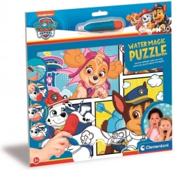 CLEMENTONI Puzzle zum Malen mit Wasser Water Magic: PAW Patrol 30 Teile