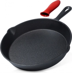 Gusseisenpfanne mit Silikonhülle 25 cm