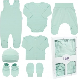 Neugeborenen-Set für die Klinik New Baby I AM, mint, 4-teilig (62)