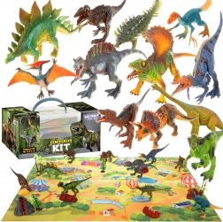Großes Dinosaurier-Set XXL mit Spielmatte Prähistorische Welt WOOPIE