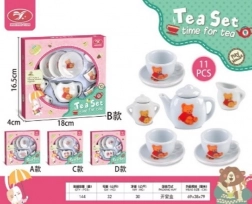 Keramisches Teeset mit Blumen für Kinder