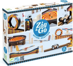 Djeco Holz-Kugelbahn Zig & Go, 45 Teile
