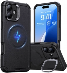 ESR Cyber Tough HaloLock Hülle mit Ständer für iPhone 16 Plus schwarz