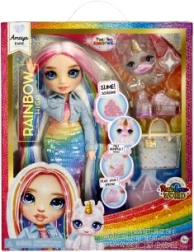 Rainbow High Amaya – klassische Modepuppe mit Slime und Einhorn-Haustier