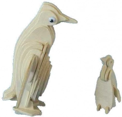 Woodcraft Holz 3D-Puzzle Pinguin