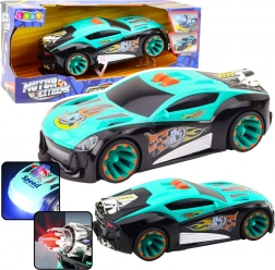 Rennwagen mit Rakete Licht- und Soundeffekte