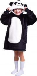 Cozy Noxxiez kuschelige Hoodie-Decke mit Kapuze im Panda-Design für Kinder 3–6 Jahre
