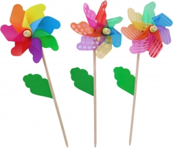 Holzwindrad mit Stab 18 cm