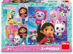 Kinderpuzzle Gabys magisches Haus Feier 3x55 Teile