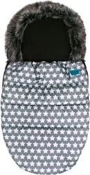 Luxuriöser Kinder-Fußsack Belisima Sternchen – grauer Winterfußsack für den Kinderwagen