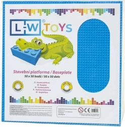 Große Bauplatte 50×50 Noppen blau