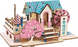 Woodcraft Holz 3D-Puzzle Frühlingshaus