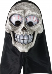 Totenkopfmaske mit Tuch für Halloween