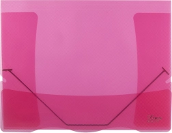 Transparente Mappe mit Gummizug Lines Rot