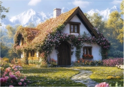 Puzzle Hütte im Tal 100 XL Teile