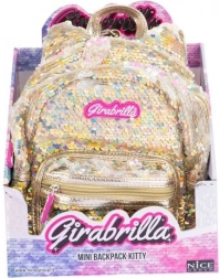Kinder-Rucksack GIRABRILLA Katze gold mit Pailletten