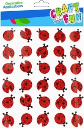 Glitzer-Aufkleber Marienkäfer 30 Stk.