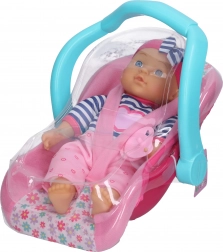 Babypuppe im tragbaren Wippsitz 28 cm
